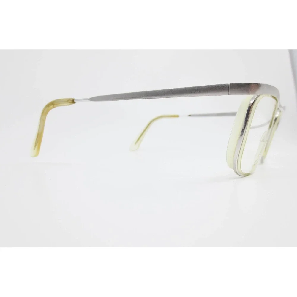 Rodenstock Carlton Flach WD Eyeglass Frames Silver Rectangular Germany 140 35971